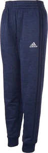 Adidas Youth Unisex Jogger Track Pants Navy Heather 3 Stripe Size XL (18/20) - Picture 1 of 20