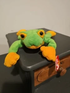 Ty Beanie Buddies SMOOCHY THE FROG Retired 9 inch Vintage 1998 - Picture 1 of 12
