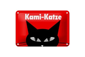 Blechschild Spruch 18x12 cm Kami - Katze Metall Deko Schild - Picture 1 of 5