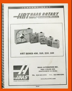 Haas HRT serie 160, 210, 310, 450 operación, programa y manual de piezas 1997 - Imagen 1 de 4