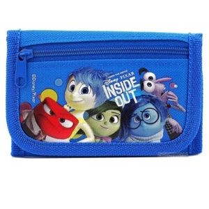 Disney Pixar Inside Out Canvas Trifold Blue Kids Wallet - Picture 1 of 2