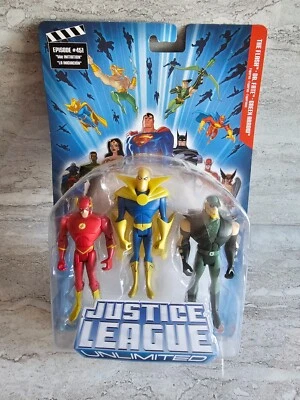 DC Justice League Unlimited Episode 451 Flash/Dr. Pacote com 3 Fate/Green Arrow novo na caixa - Imagem 1 de 4
