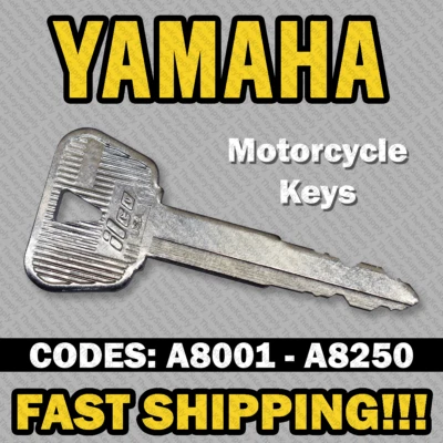 AFTERMARKET Yamaha Motorcycle Key Cut to Your Code A8001 - A8250