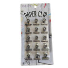 15Pcs Mini Bulldog Letter Clips Steel Silver Metal Paper Binder Clip Best 3 set