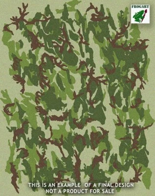Woodland Camo High Heat Vinyl Stencil Kit 11"x13" (3) Sheets For Cerakote - Image 1 of 4