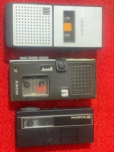 Vintage 3 Sprachaufnahmen Sony & Diktiergerät & Ozean (funktioniert nicht) wartungsbedürftig - Bild 1 von 16