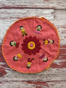 Tortillero handgefertigte Tortilla Tasche Wärmer Baumwolle Mexiko rosa 10 Zoll - Bild 1 von 4