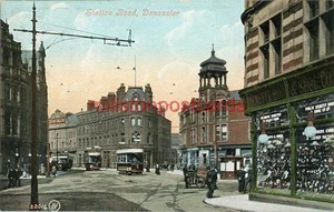 GEDRUCKTE POSTKARTE VON STATION ROAD, DONCASTER, WEST YORKSHIRE VON VALENTINE'S - Bild 1 von 2
