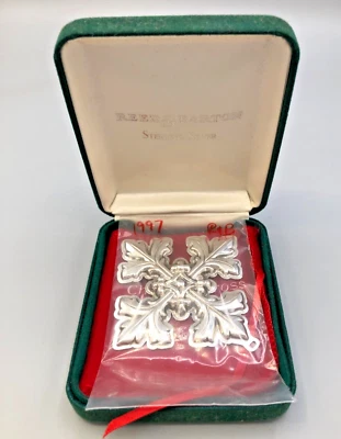 Croce di Natale annuale 1997 argento sterling Reed & Barton, con scatola originale - Immagine 1 di 4