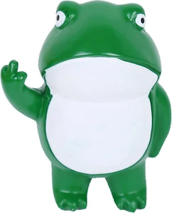 Rebellious Miniature Frog Figurine - Fairy Garden Decor, Funny Frog Statue Figur - Picture 1 of 6