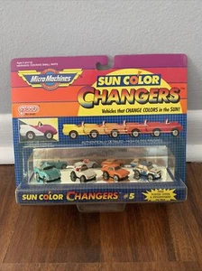 MICRO MACHINES SUN COLOR CHANGERS #5 Renault, Pontiac GTO, Ferrari Dayton, Vette - Picture 1 of 11