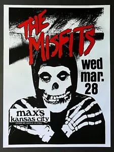 THE MISFITS Max's Kansas City 1979 poster repro 18x24 NOS punk samhain danzante - Foto 1 di 1