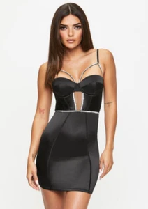 Ann Summers Crystalline Dress Size 6 Black RRP £50 - Picture 1 of 5