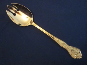 SALAD SERVING SPOON! Vintage ROGERS electroplate: GOLD ROYALTY pattern: EXC - Picture 1 of 6