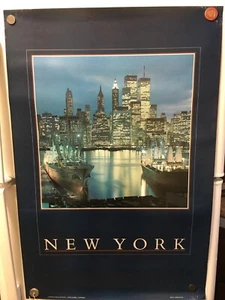 Twin Towers New York City Lower Manhattan Poster 24"x36" New *Read* '94 Vintage  - Picture 1 of 8