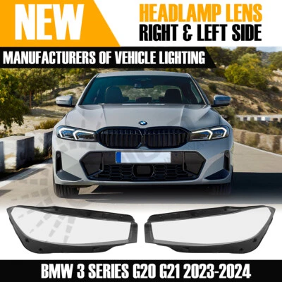 FOR BMW 3 SERIES G20 G21 G28 LCI RIGHT ORLEFT SIDE HEADLAMP LENS COVER 2023-24 - Image 1 of 4