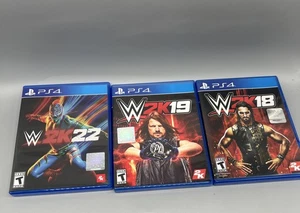 WWE 2k Sony PlayStation 4 CIB Lot 2k18 2k19 2k22 - Bild 1 von 3