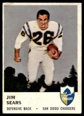 1961 Fleer Jim Sears San Diego Chargers #164 - Image 1 of 2