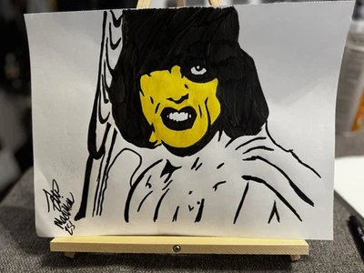 Obra de arte original de personajes estilo arte pop 9x12 de Tim Woloszyn Madman Foto 1 de 3