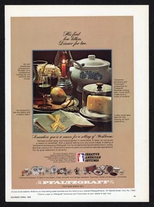 Anuncio impreso de gres Pfaltzgraff Potter 1975 carta de amor cena para dos Yorktowne - Imagen 1 de 3