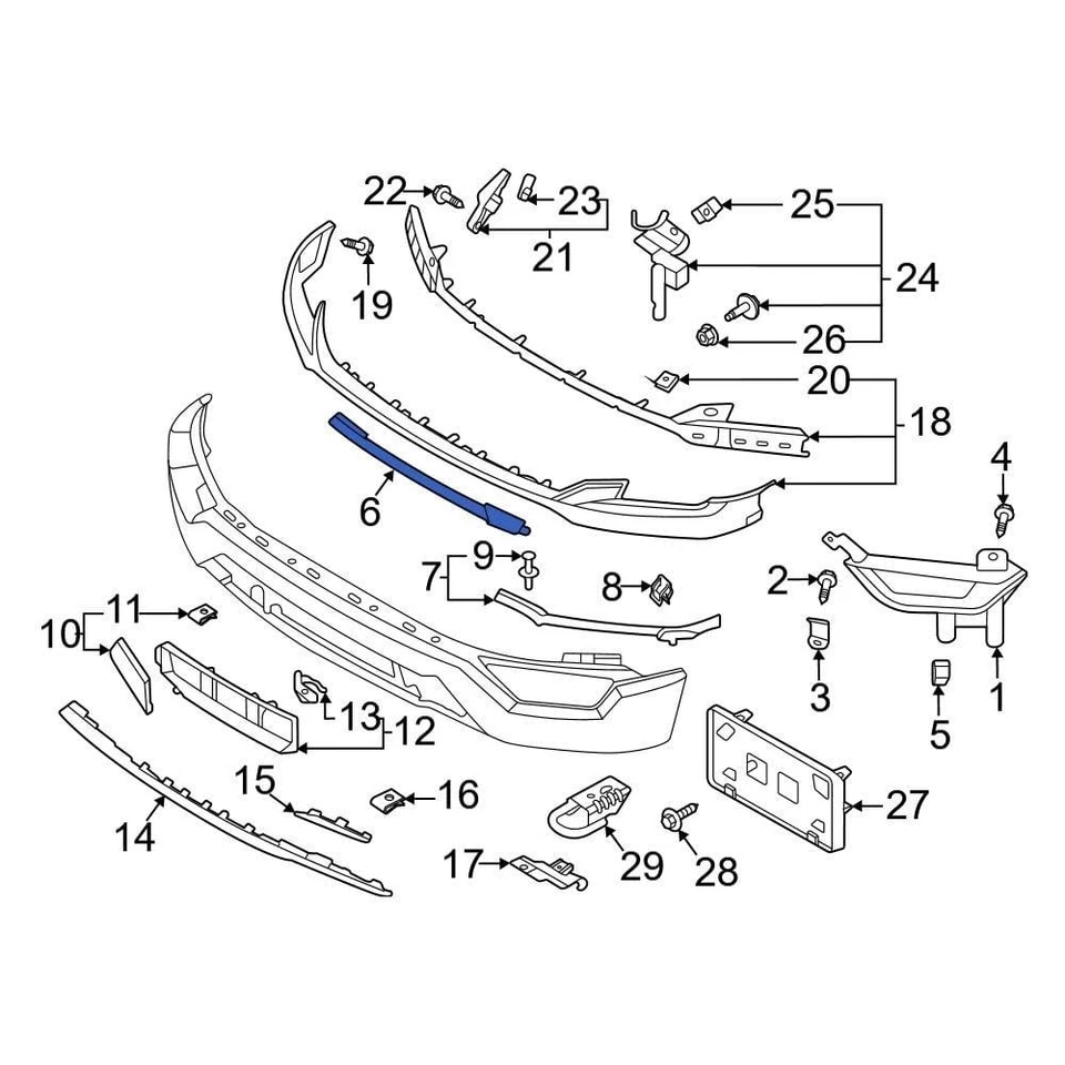 For Ford F-150 2021-2023 Ford ML3Z17626L Front Center Valance Panel Foto 1 de 1