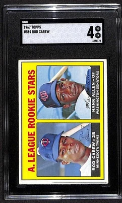 1967 Topps #569 Rod Carew/Hank Allen HOF Rookie Stars SGC 4 VGEX C98460 - Image 1 of 3