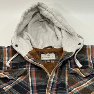 Chaqueta de franela con capucha Legendary Whitetails para hombre marrón a cuadros talla XL - Imagen 1 de 5