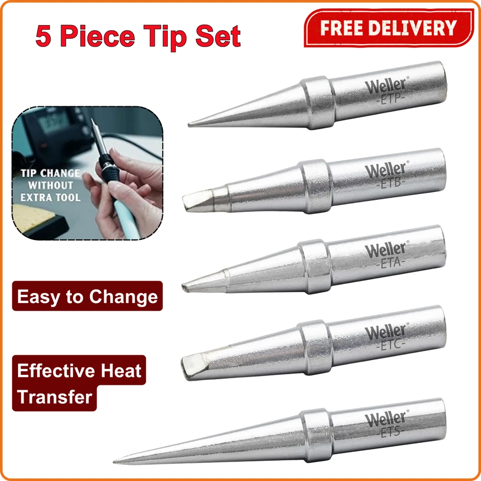 Weller Genuine 5 Piece Tip Set for WE1010NA | ETSET-5 Various