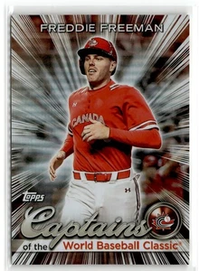 2023 Topps World Baseball Classic Captians Freddie Freeman Canada #CC-2 - Picture 1 of 2