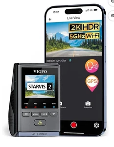 VIOFO A119 Mini 2 Dash Cam w/Sony STARVIS 2 Sensor, 2K 60fps/HDR 30fps - Picture 1 of 4