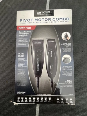 Combo de motor de pivote profesional Andis cortaplatas ajustables y recortadora con cable Foto 1 de 4