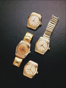 1989 Vintage Print ROLEX Mens Gold Steel Watch Oyster Case Timepiece Art Plate - Picture 1 of 4