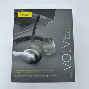 Jabra Evolve 65 SE Link380a MS Wireless Stereo Headset with Noise Cancelling-NEW - Picture 1 of 3