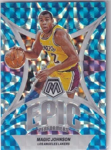 2023-24 Panini Mosaic No. 16 Magic Johnson Epic Performers Blue Prizm 19/99 - Bild 1 von 2