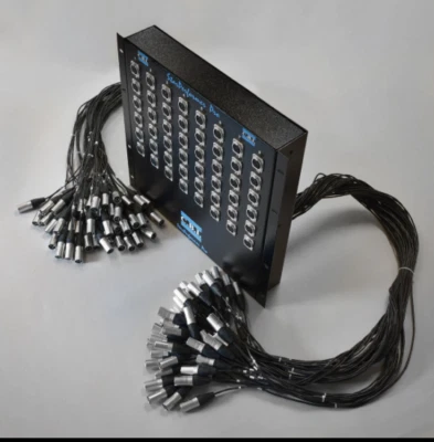 CBI 48 Ear Splitter Box Rack w/3ft Mon 30ft Main Microphone Split Snake  - Image 1 of 2