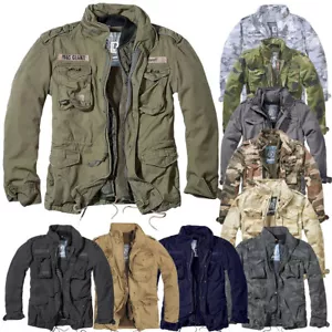 Brandit M65 Giant Veste S-7XL Vintage Combat Homme Army Extérieur Parka Doublure - Photo 1/16