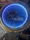 St Louis Blues Clock w/ Double Neon Ring NHL HOCKEY