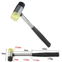 rubber Double Face Work Glazing Window Beads Hammer Nylon Head Mallet Tool TH