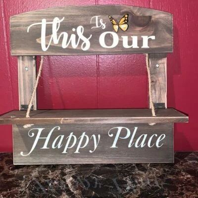Summer Themed Decor Sign with Shelf - Image 1 of 4
