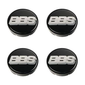 4 x BBS 2D Nabendeckel Ø56mm schwarz, Logo silber - 10023596 58071010 - Bild 1 von 3