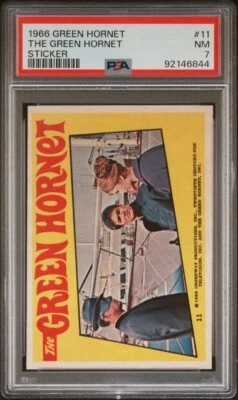 1966 Green Hornet Sticker #11 The Green Hornet Kato Bruce Lee PSA 7 NM POP 9 - Image 1 of 2