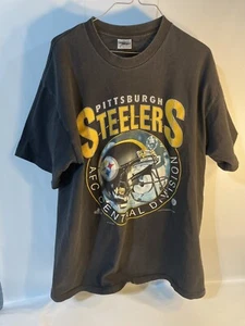 Camiseta de colección 1997 Pittsburgh Steelers NFL para hombre puntada única XL negra qb club afc - Imagen 1 de 5