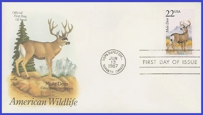USA4 #2294 U/A ARTCRAFT FDC   Mule deer - Image 1 of 1