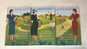 Blythe Baker The Helen Lightholder Murder Mysteries Books 1-3 1940s Cotsworlds - Imagen 1 de 5