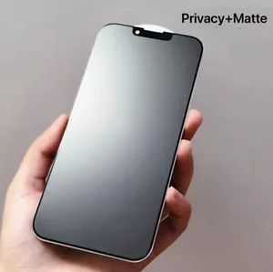 Matte Privacy for iPhone 15 14 13 12 11 Pro MAX Screen Protector Tempered Glass - Picture 1 of 10