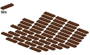 LEGO® - Plates - Reddishbrown - 3710-11 - 1x4 (50Stk) - Platte - Braun - Picture 1 of 1
