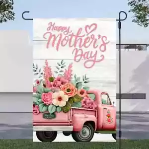 Happy Mother's Day Garden Lawn Flag Double Sided 12 x 18 - Picture 1 of 1