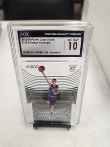 2015-16 Panini Clear Vision #116 Kristaps Porzingis CGC 10 - Picture 1 of 2