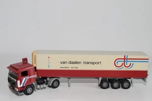 B19 1:50 TEKNO VOLVO F12 TURBO TRUCK WITH TRAILER VAN DAALEN TRANSPORT NMINT - Foto 1 di 13