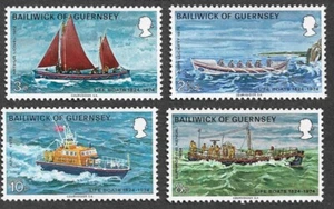 Guernsey Lifeboats 1974 mnh set Sea rescue - Picture 1 of 1
